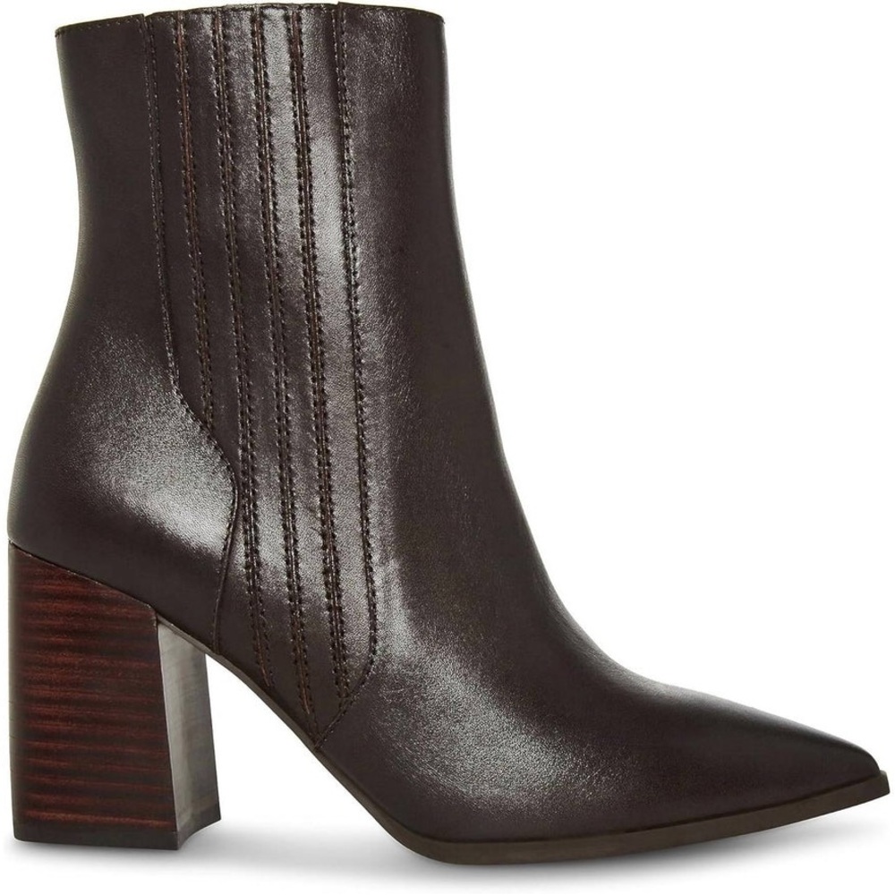 Blondo Indi Dark Brown Heeled Boots Waterproof Java Leather Size 8